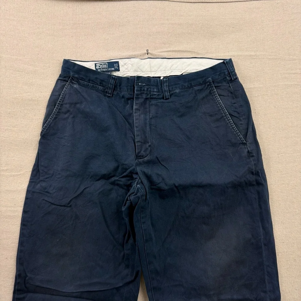 Polo‎ Ralph Lauren Preston Pant Mens 32x26 Navy Blue Cotton Chino Straight Leg